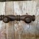 Wall Coat Rack 4 Hooks Wood 1950s Vintage #D749