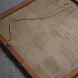 Large oil painting on canvas, unknown artist, 1956, mid-century Danish.