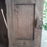 Ancient row of oak mailboxes