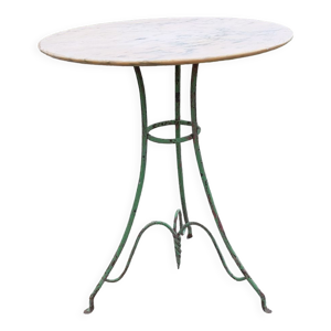 Table de bistrot 1900 - fer marbre