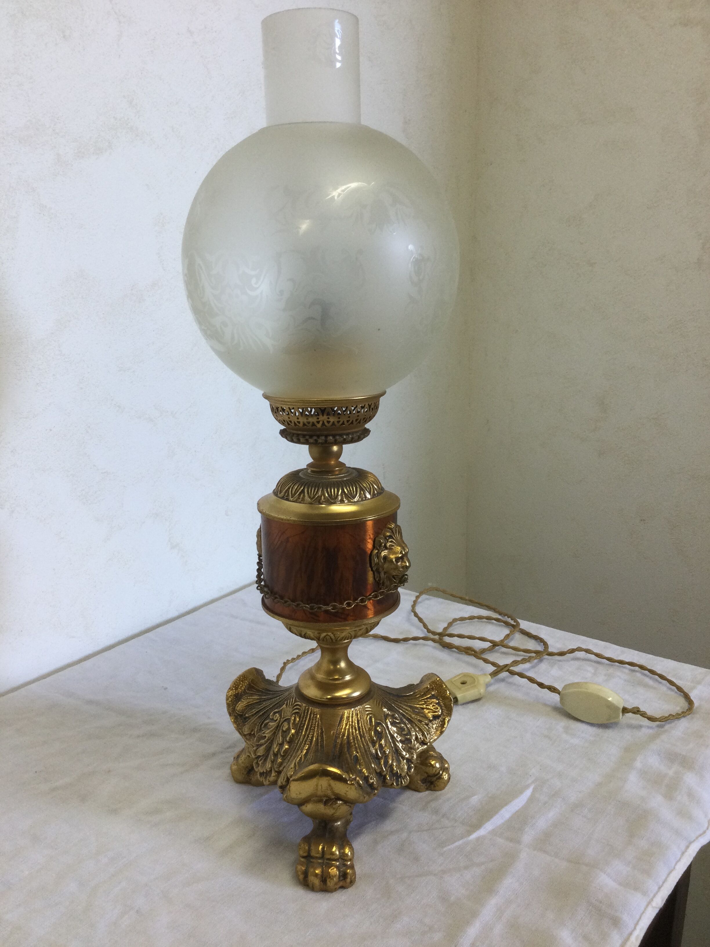 Vintage bronze lamp