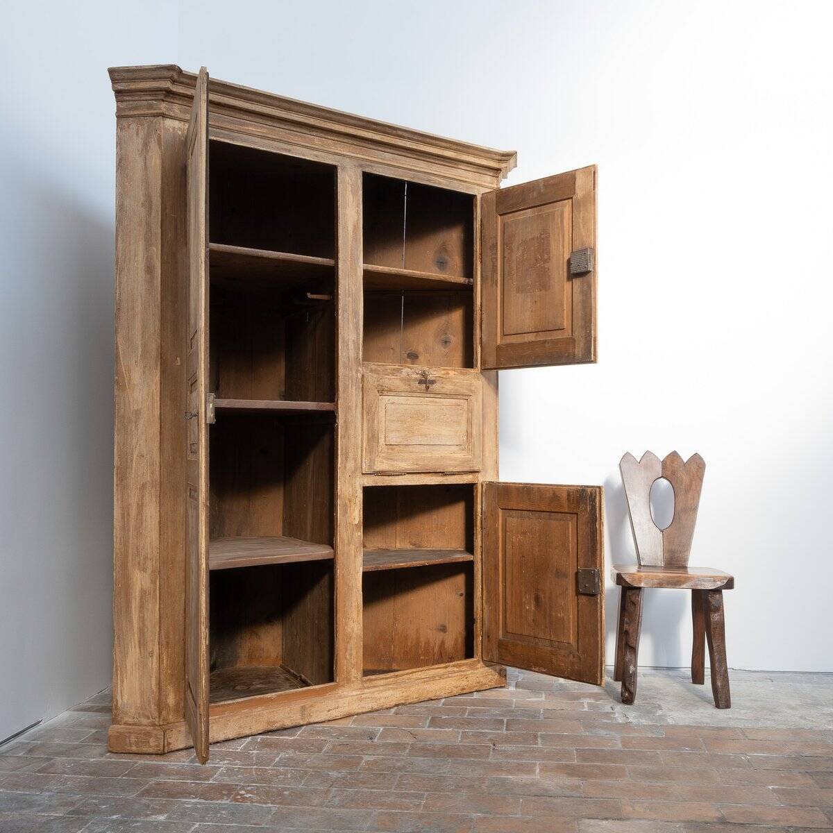 Antique Wooden Corner Cabinet, 1880