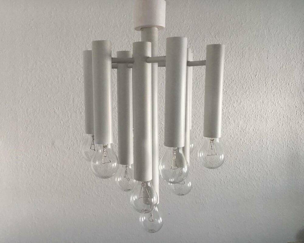 Minimalist suspension from the Swiss space age of the mid-century type 415 by Temde, 1960s.