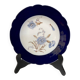 Assiette creuse aux œillets bleu estampillée D & Cie Frande