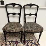 Pair of upholstered Napoleon 3 style chairs