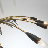 1950s chandelier in brass for 16 bulbs, diameter 100cm