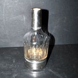 1900 crystal liqueur carafe with water leaf cut + Minerva silver mount