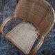 Pair of armchairs in braided rattan 70s