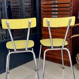 Pair of yellow formica chairs