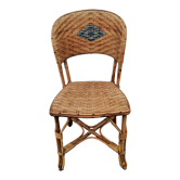 Antique rattan bistro chair