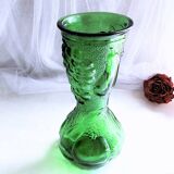 Large green glass vase from vintage Empoli Italy