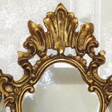 French Antique Gilt Bronze Double Light Crystal Mirrored Wall Sconce 4806