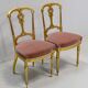 Paire de Chaises en Bois Doré Époque Napoléon III – 2ème partie du XIXe