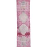 Vintage Turkish rug from Oushak, hand-woven 91x300 cm