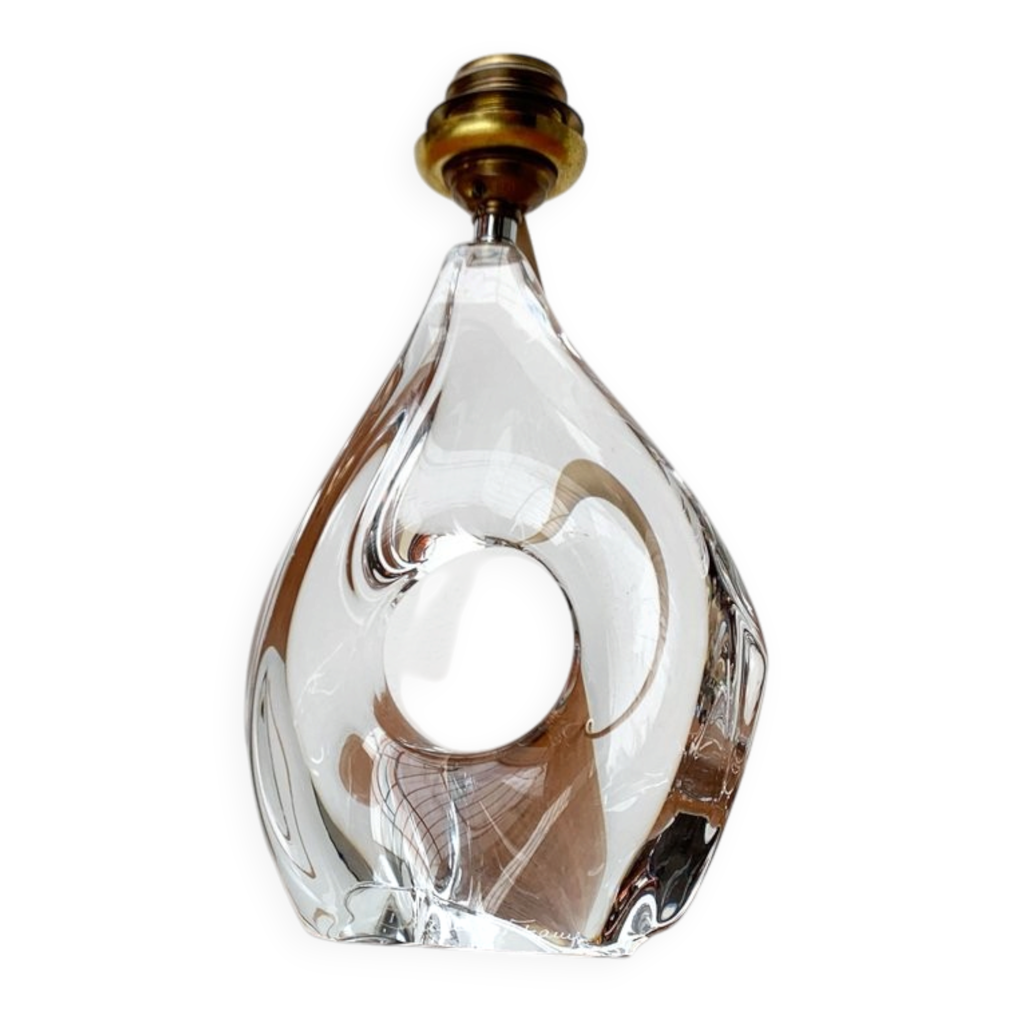 French glass table lamp from the mid-century by Daum, 1960s.