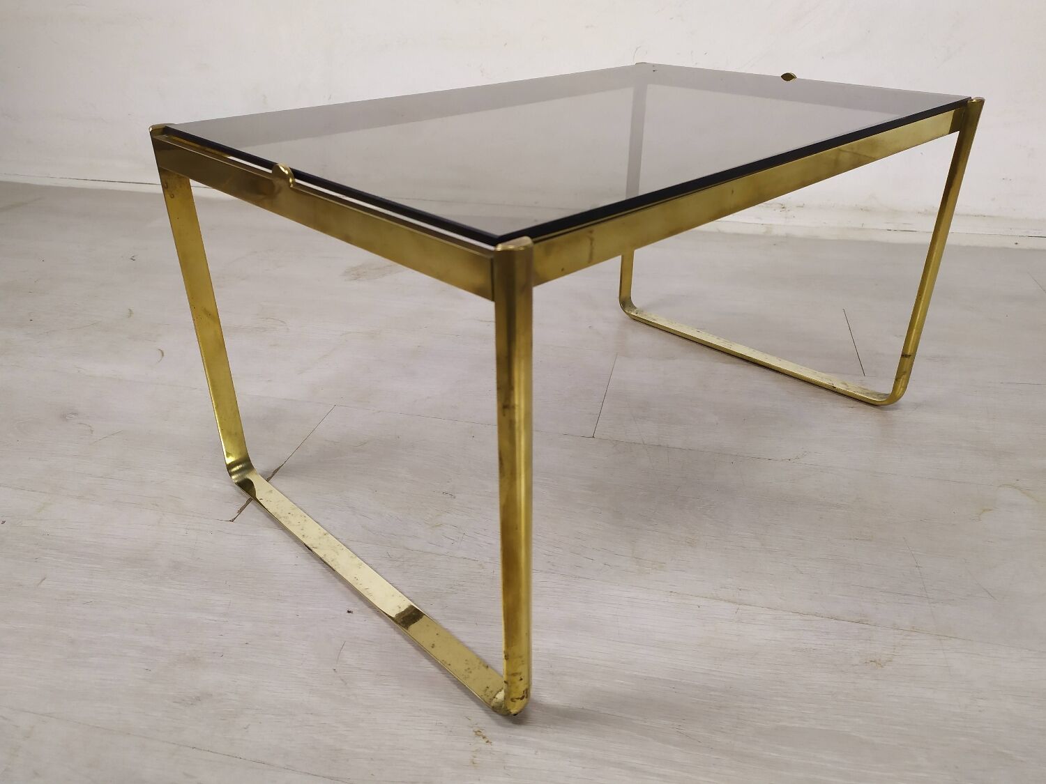 Golden sofa end table