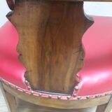 Fauteuil de bureau en noyer massif XIX°