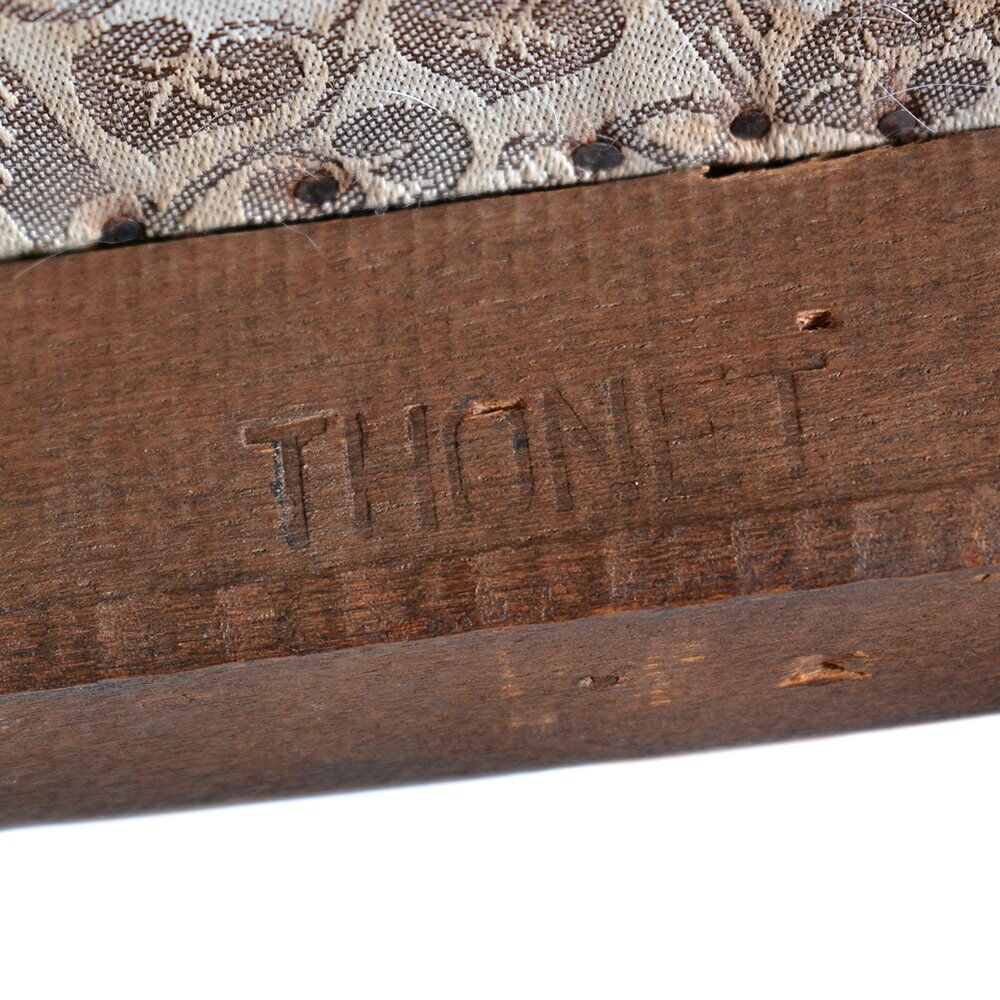 Original dining chair by Thonet in original vintage fabric, 1940