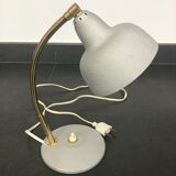 Grey cocotte lamp with gold hose, 1950s