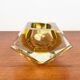 Vintage Italian Sommerso yellow glass bowl, Murano, 1970s.