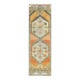 1970s Turkish hand-knotted wool cotton orange runner rug 85x273