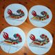 Service crustacés/poissons 14 pièces /PORNIC M.B.F.A Peint à la main