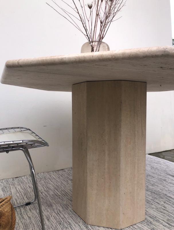 Travertine table