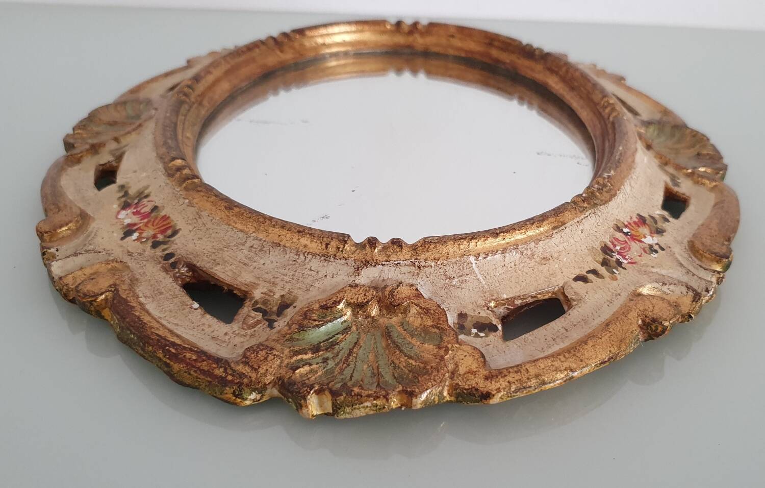 Miroir mercure en bois peint XIXème