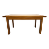 Maison Regain extendable table in solid elm, 1970s-1980s