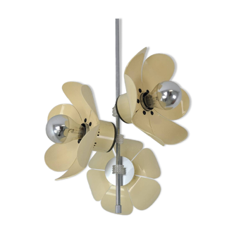 Vintage space age pendant chandelier 1970 flower