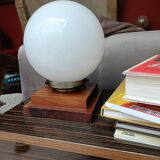 Bedside lamp, table lamp, white opaline globe