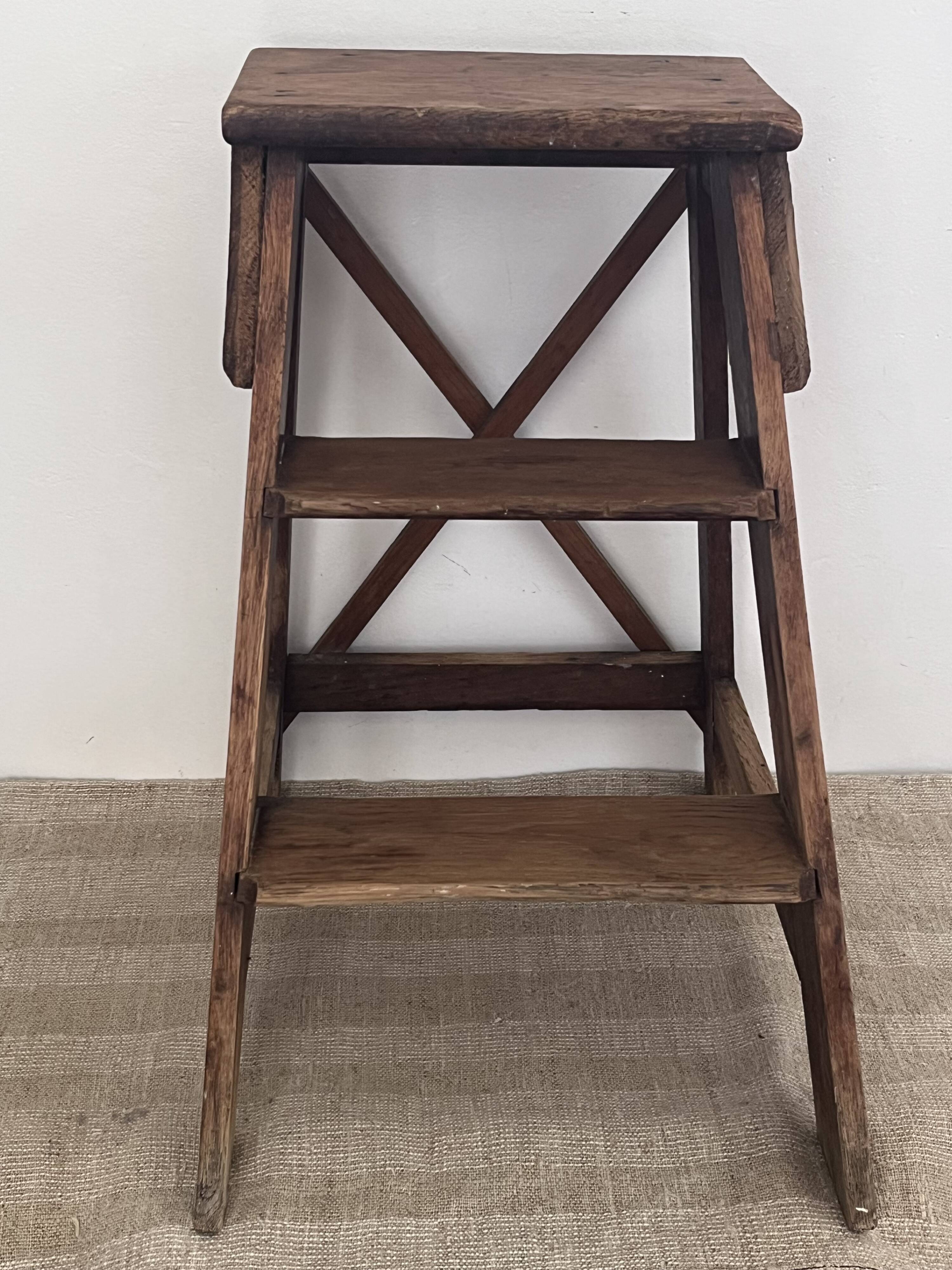 Old wooden footstool – Folk art