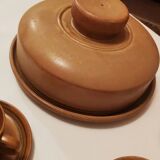 Coffee service or tea in Sarguemine sandstone from the 'Art Workshop of Lorraine'