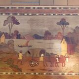 Malagasy marquetry trundle tables