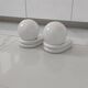 pair of 1980s wall sconces in metal and opaline