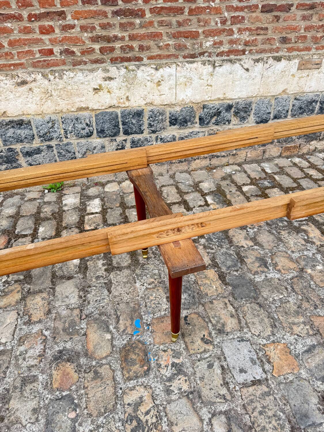 Table de salle à manger en acajou massif d’époque Louis XVI XVIII eme