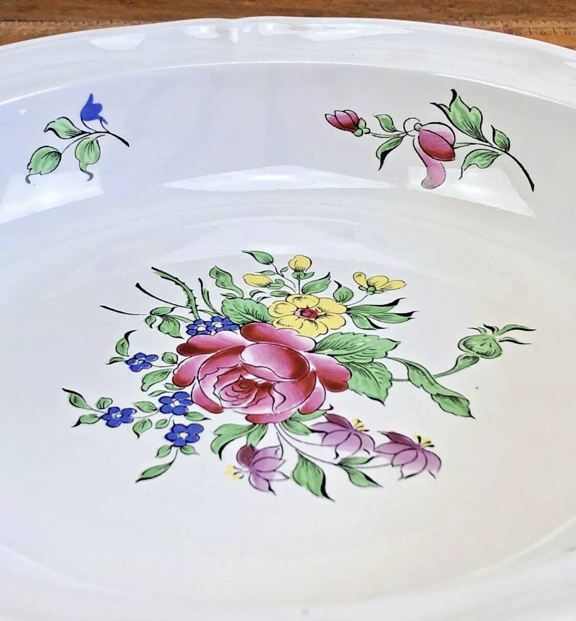 OLD ROUND HOLLOW DISH 26.5 CM SALAD BOWL LUNEVILLE REVERBERE