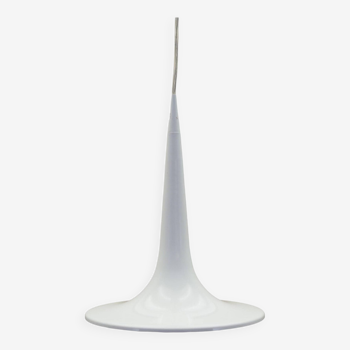 Lampe à suspension blanche, design danois, années 1970, fabricant : Frandsen