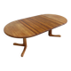Table à manger ronde extensible vintage en teck massif des années 1960