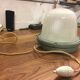 Pair of bedside Holophane with switch lamps PEAR vintage