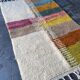 Handmade natural wool rug, size 100 x 200 cm