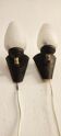 Metal and glass sconces. Spain, 1970s.
