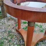 Empire style pedestal table with marble top
