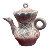 Cafetière céramique porcelaine Quimper signé P. Fouillen.