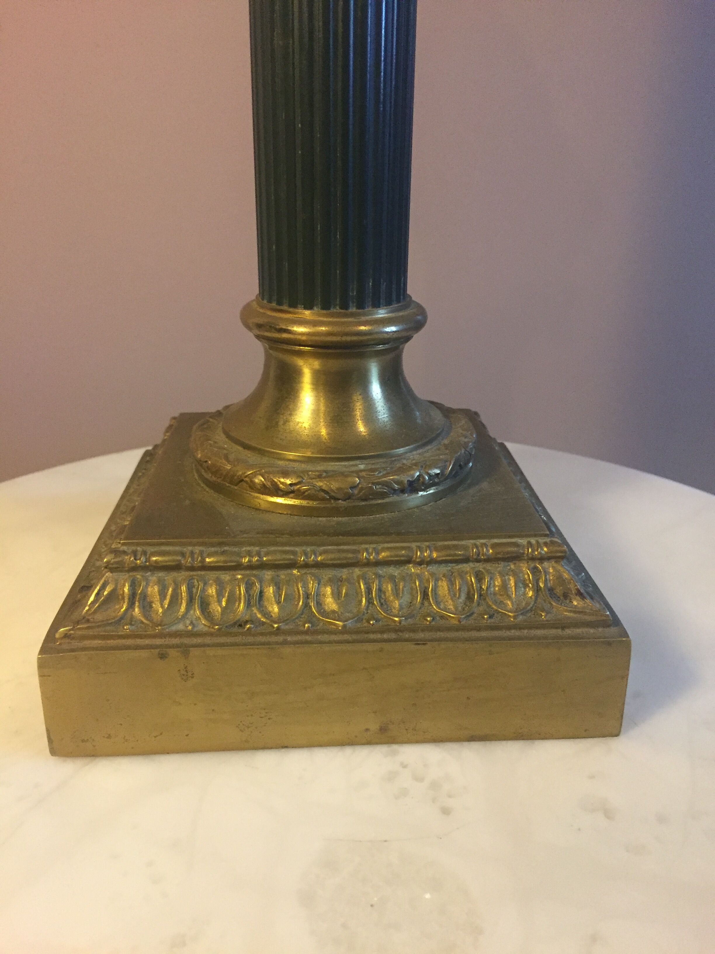 Classic Greek column lamp foot