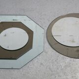 Pair of "kinetic" mirrors, France, circa 1970
