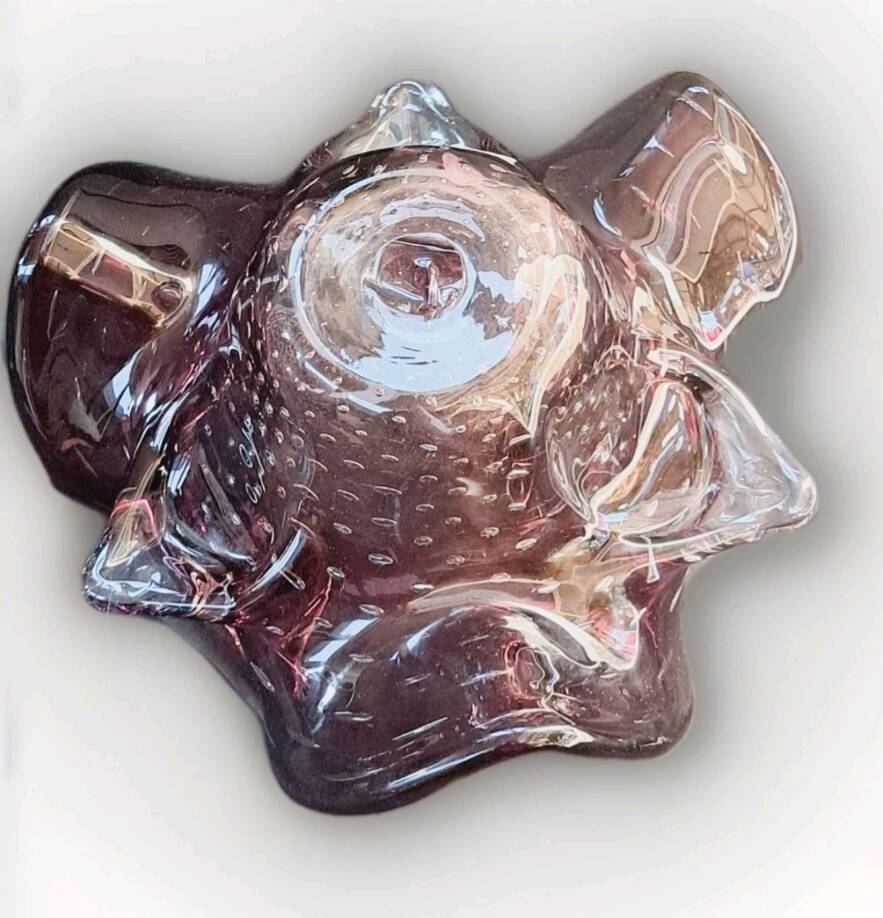 Vintage bubble glass pocket tray