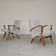 Pair of restored armchairs in large bouclette by Frantisek Jirak for Tatra 1960