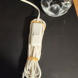 Modernist crystal lamp sculpture signed Schneider Paris France