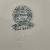 Set of 5 flat plates Terre de fer Longwy